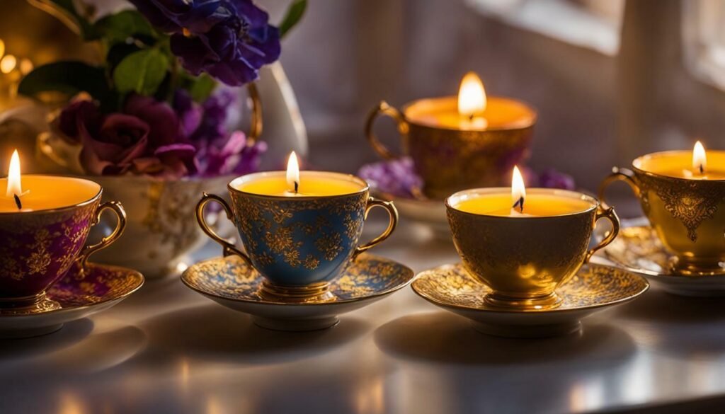 Candles in a teacup