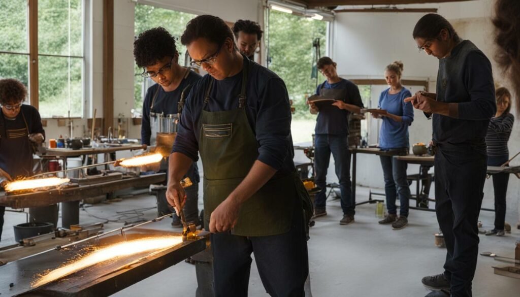 Glass blowing classes and workshops