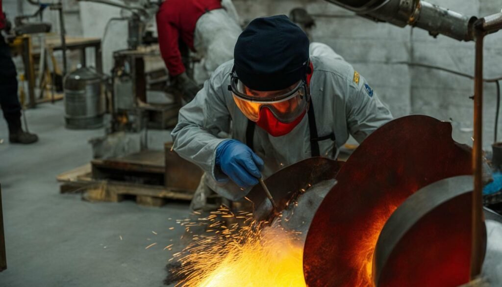 Glassblowing safety precautions