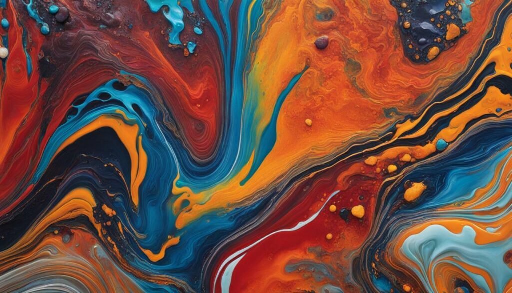 Acrylic pouring techniques