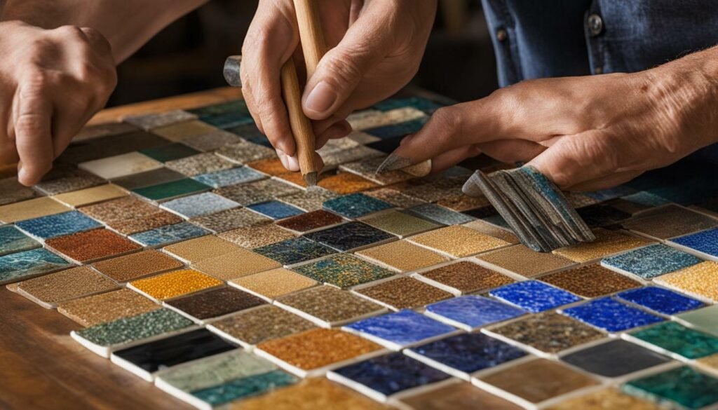 Choosing mosaic tiles