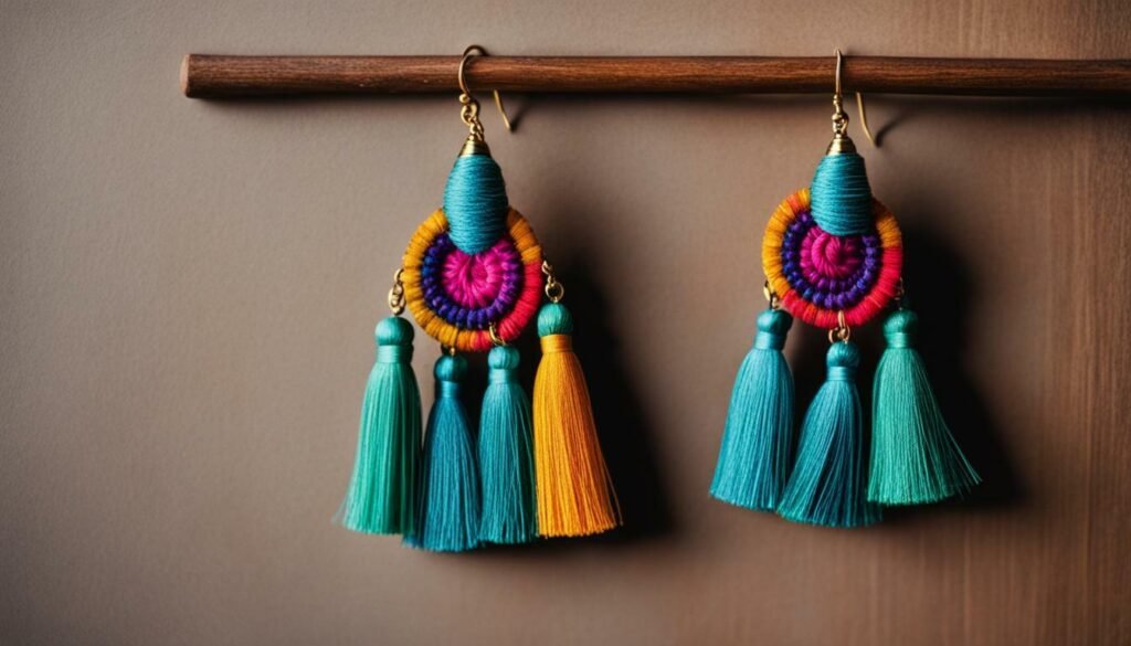 DIY tassel earrings