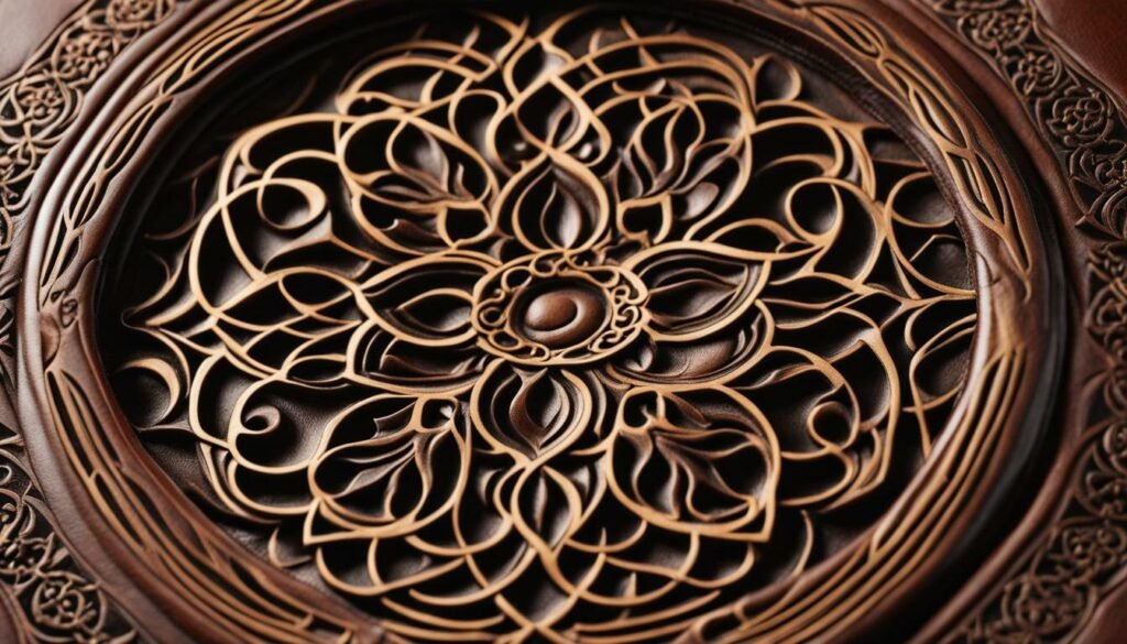 Leather carving design