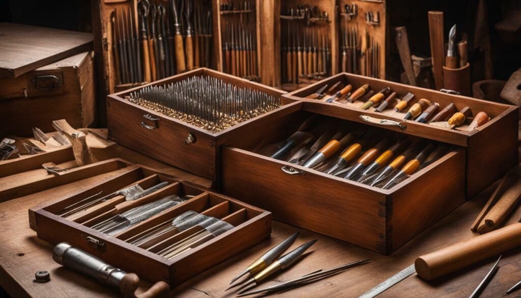 Leathercraft tools storage box