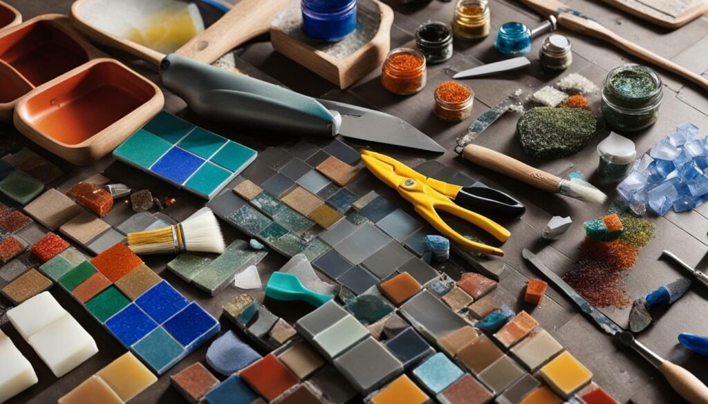 Tools and Materials for Mosaic Tile Art