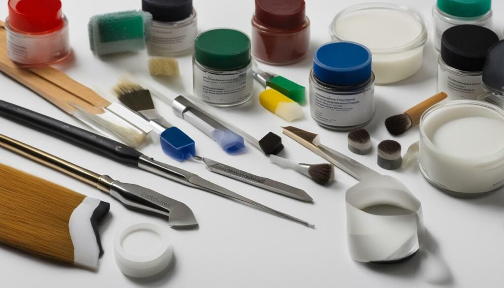 glass etching tools and materials