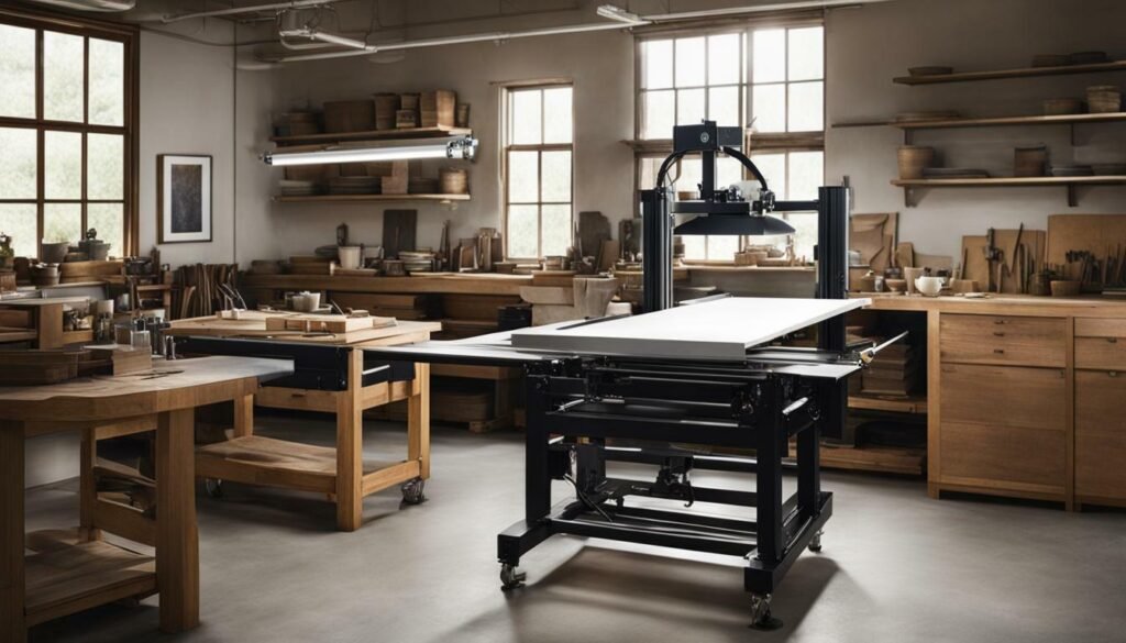 printmaking press setup