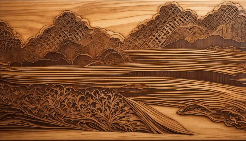 wood burning artwork showcasing